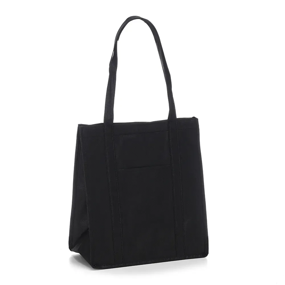 Sacola térmica em TNT personalizada 18 litros, cor preta