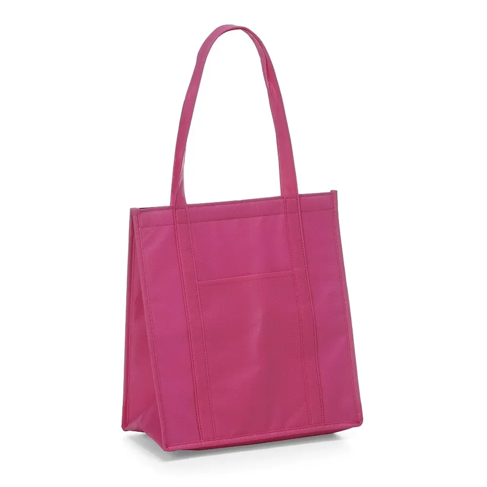 Sacola térmica em TNT personalizada 18 litros, cor rosa