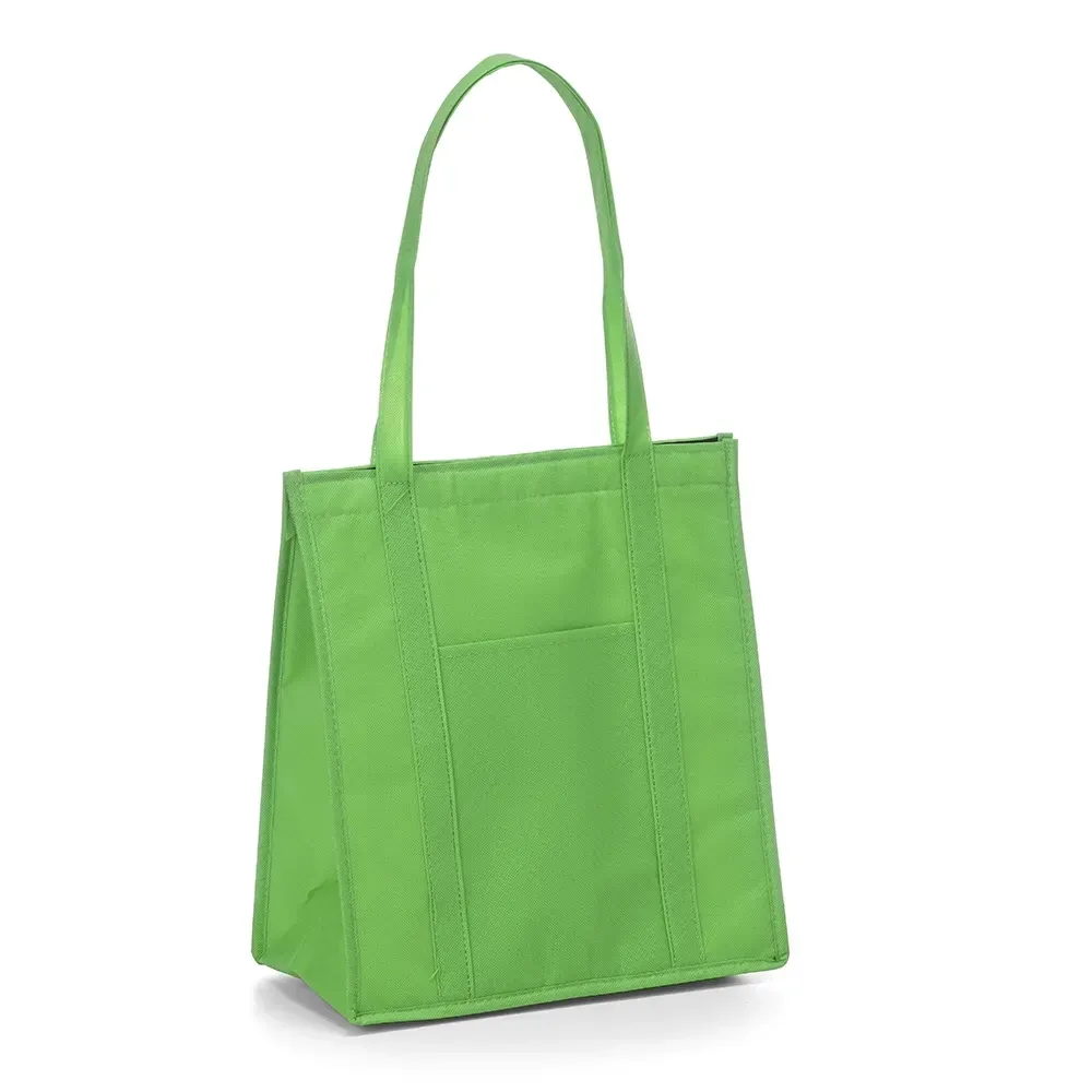 Sacola térmica em TNT personalizada 18 litros, cor verde