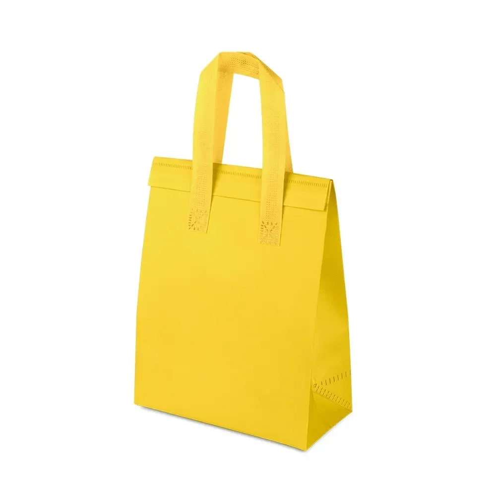 Sacola térmica em TNT personalizada 5 litros, cor amarela