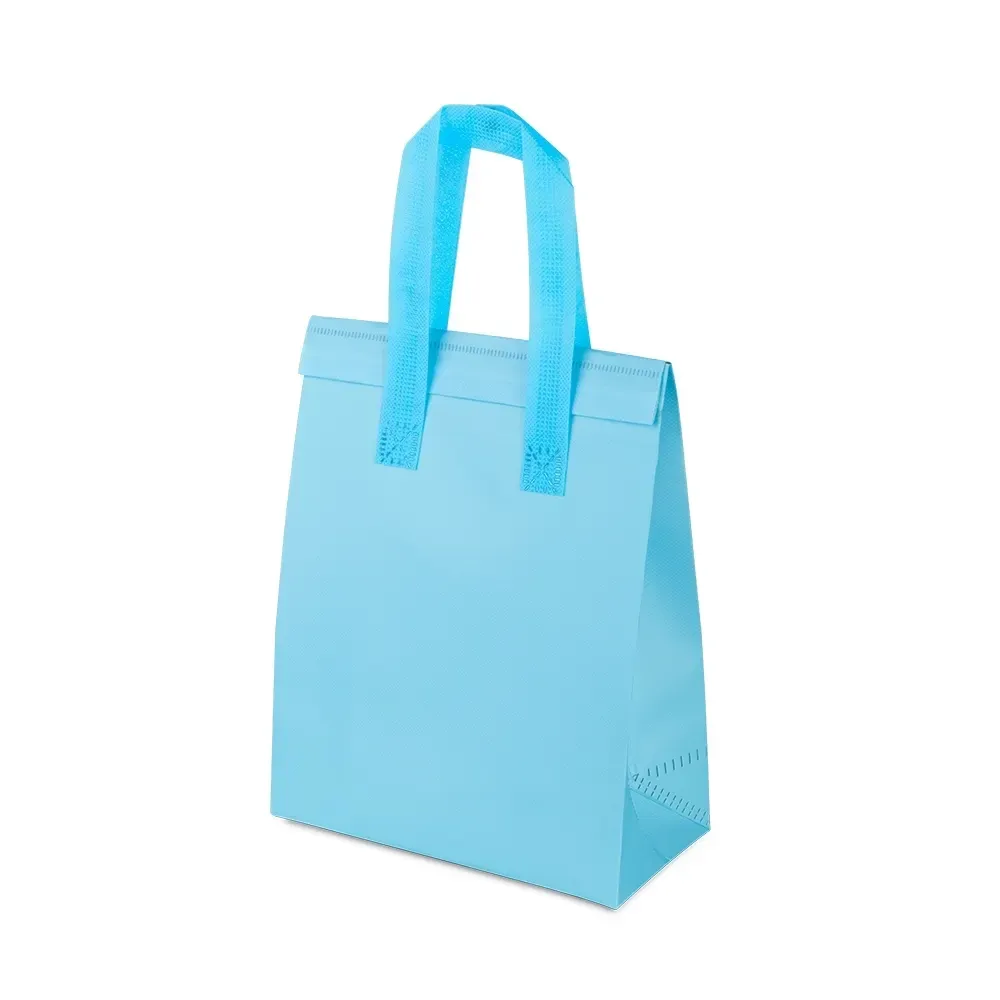 Sacola térmica em TNT personalizada 5 litros, cor azul claro