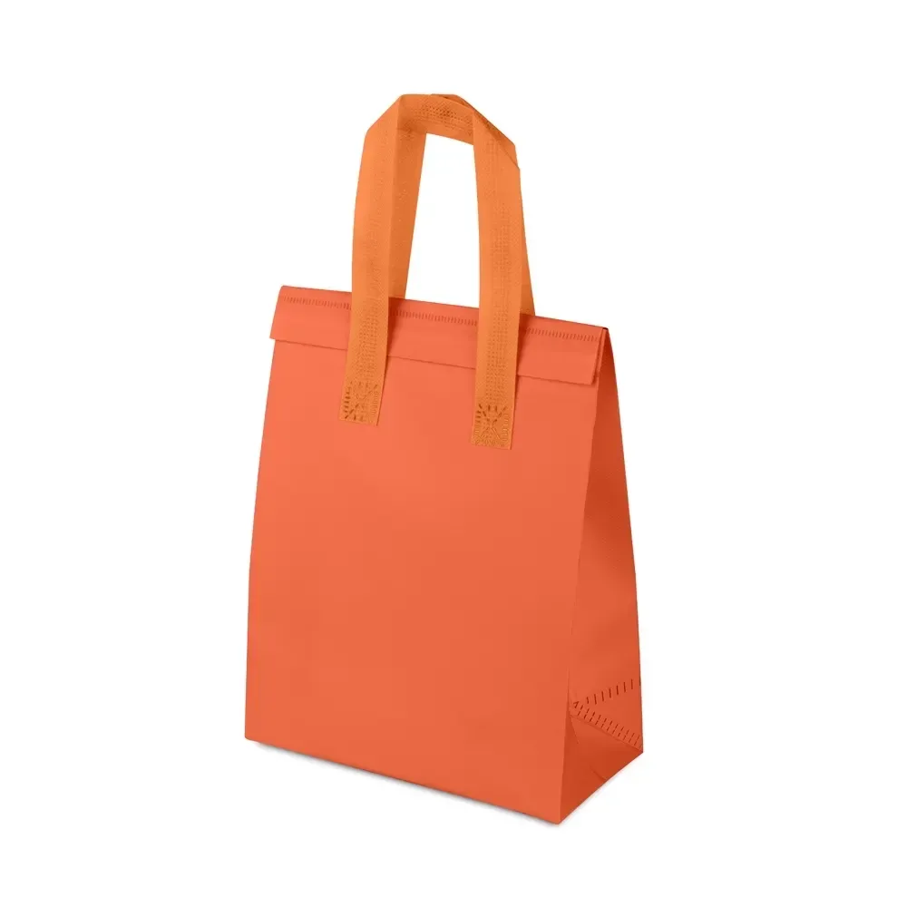 Sacola térmica em TNT personalizada 5 litros, cor laranja
