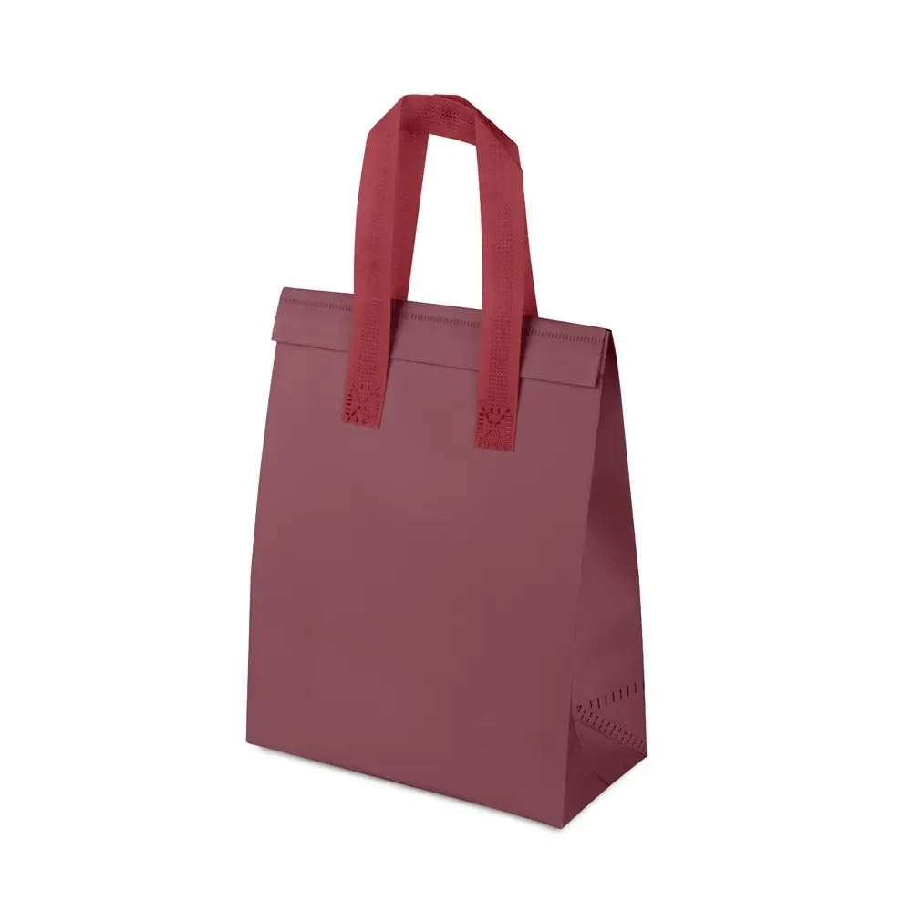 Sacola térmica em TNT personalizada 5 litros, cor vinho