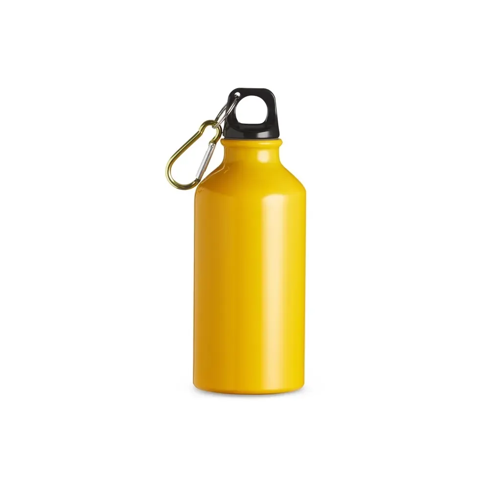Squeeze de alumínio 420ml com mosquetão amarelo