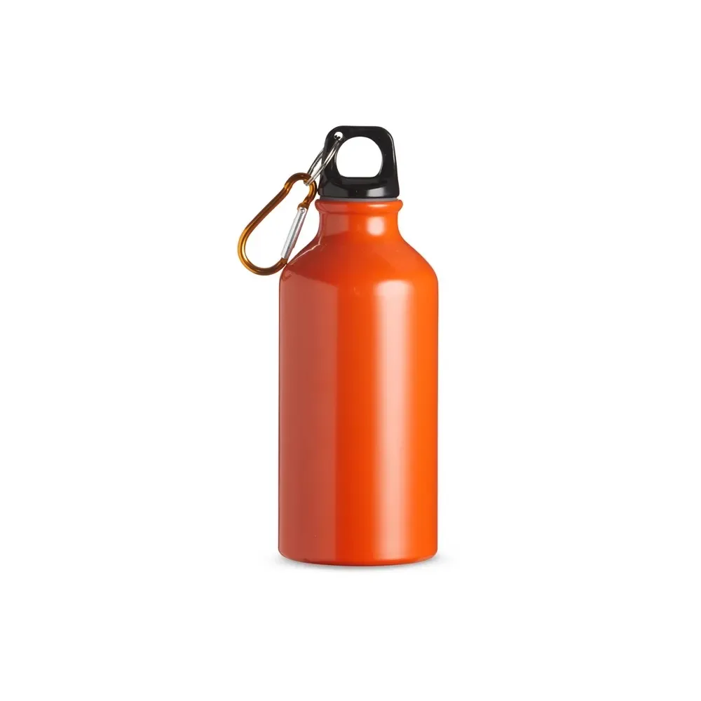 Squeeze de alumínio 420ml com mosquetão laranja