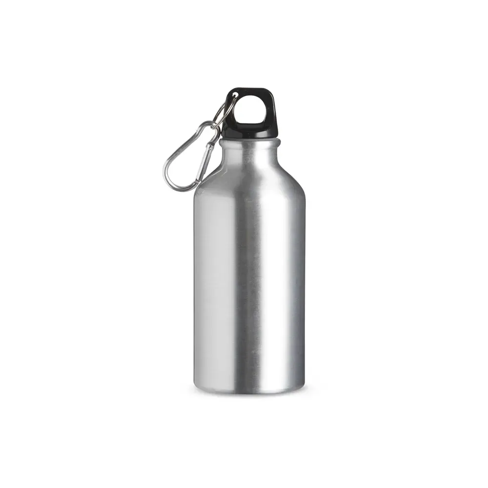 Squeeze de alumínio 420ml com mosquetão prata
