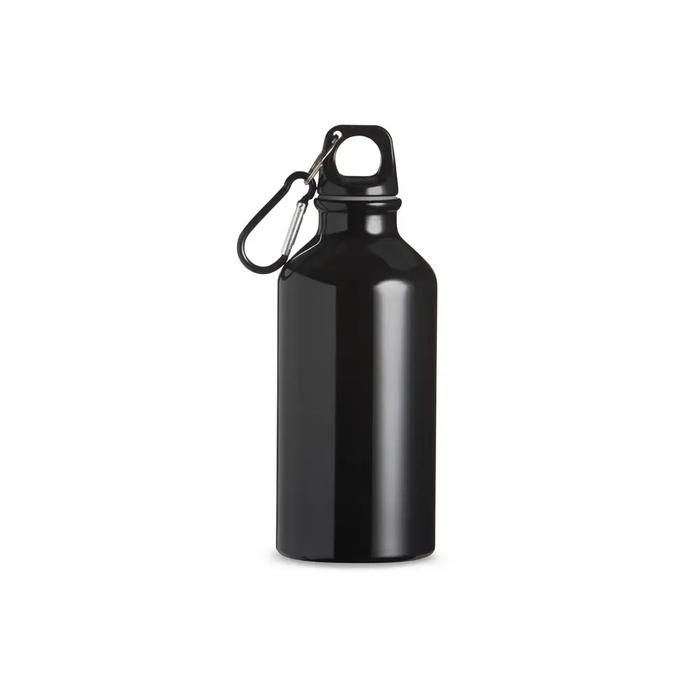 Squeeze de alumínio 420ml com mosquetão preto