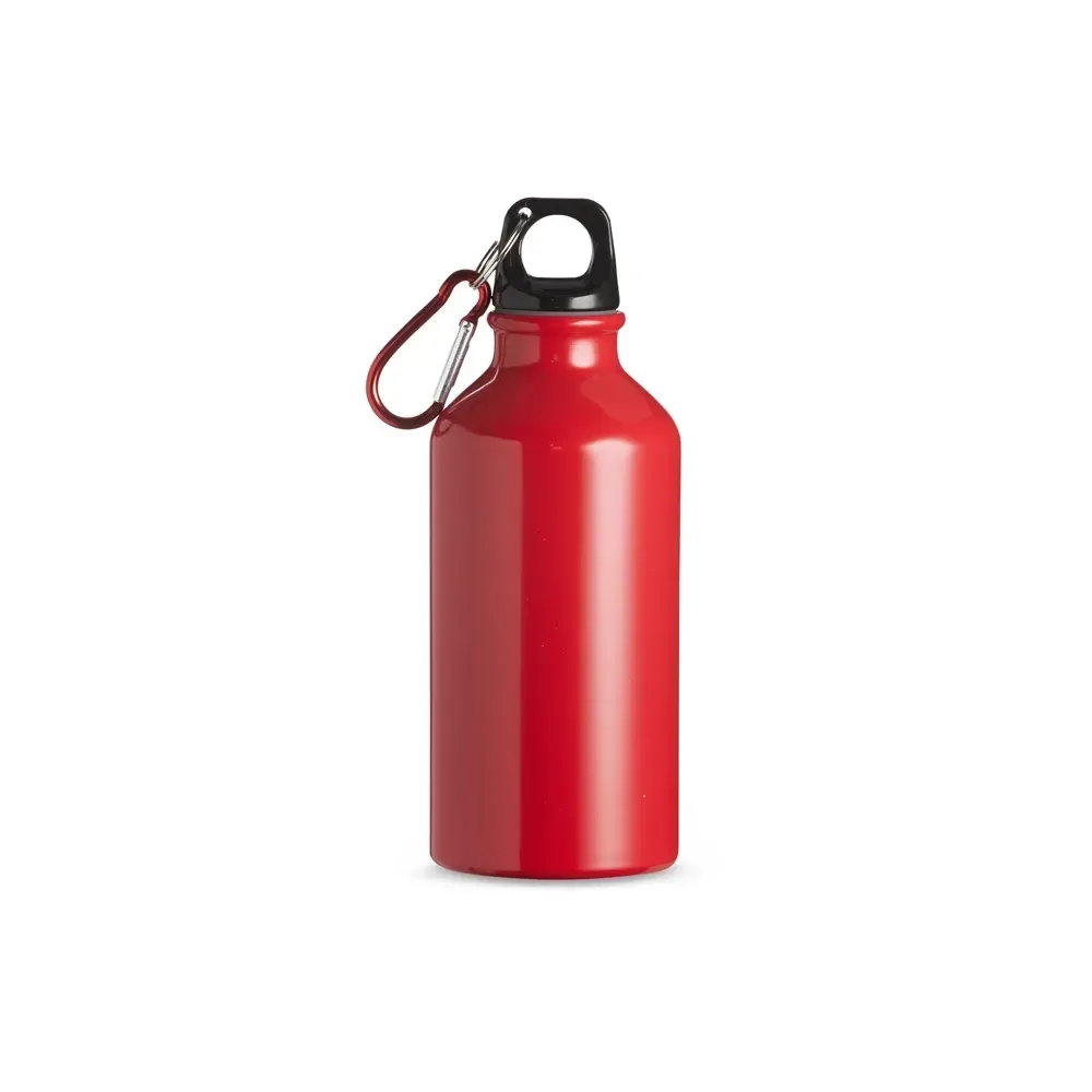 Squeeze de alumínio 420ml com mosquetão vermelho