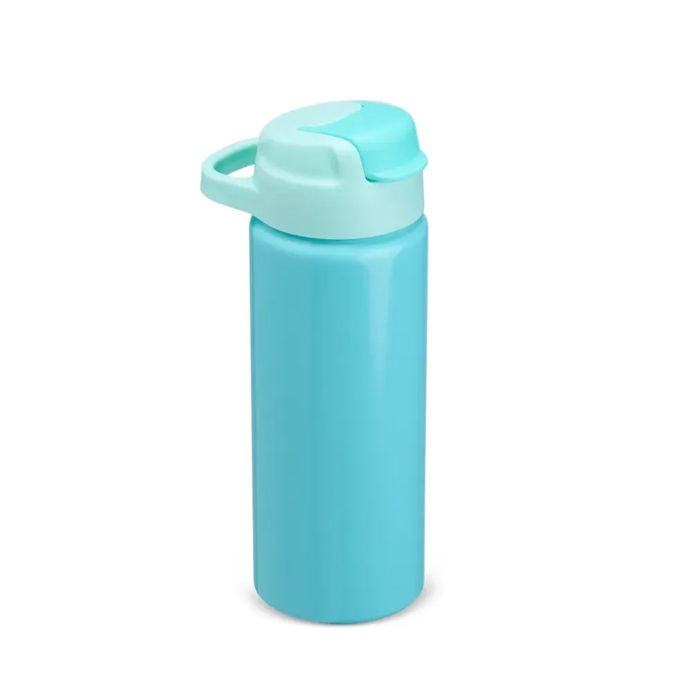 Squeeze alumínio personalizado 600ml com bico flip, verde água
