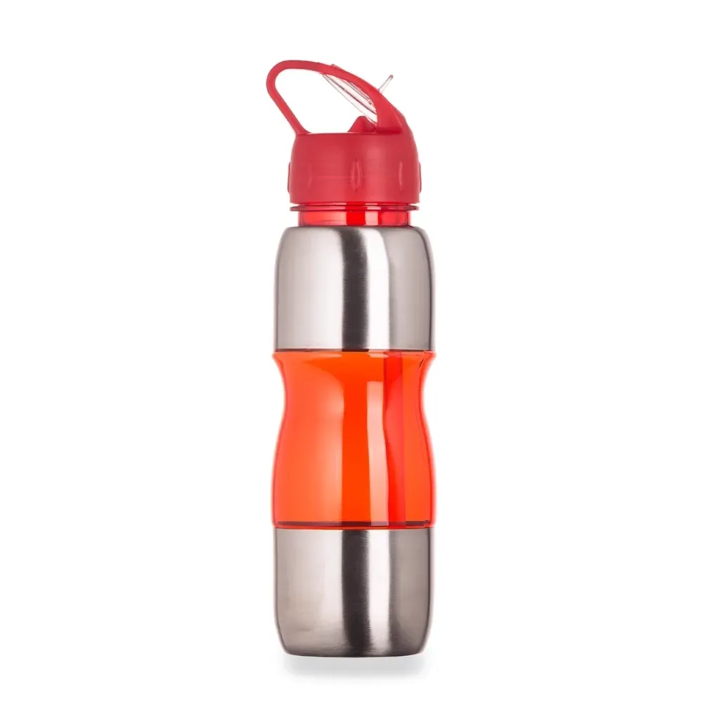 Squeeze de alumínio 600ml personalizado vermelho