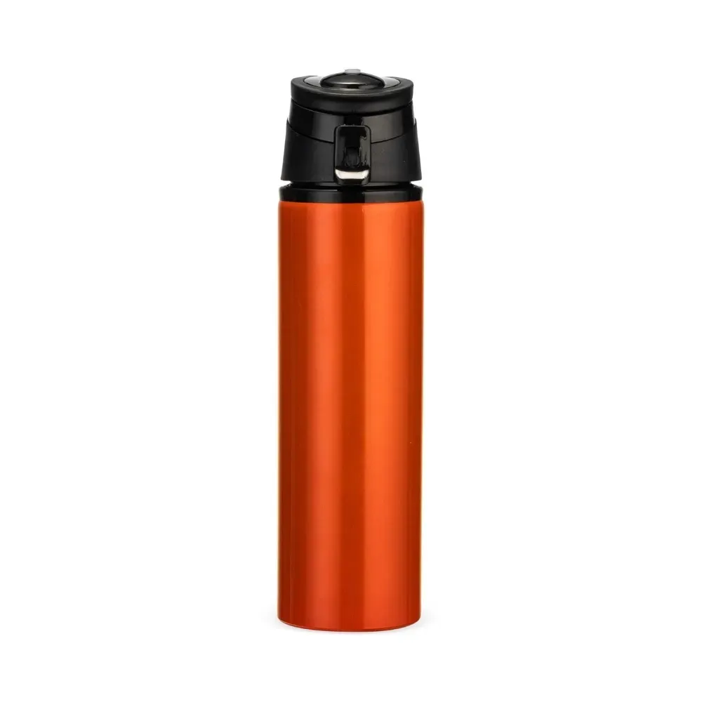 Squeeze de alumínio 650ml com alça retrátil laranja