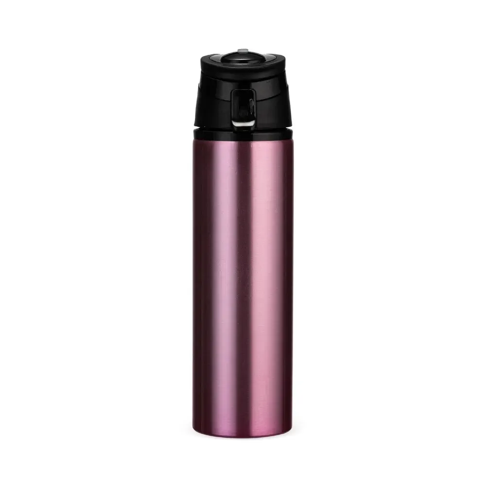 Squeeze de alumínio 650ml com alça retrátil rosa