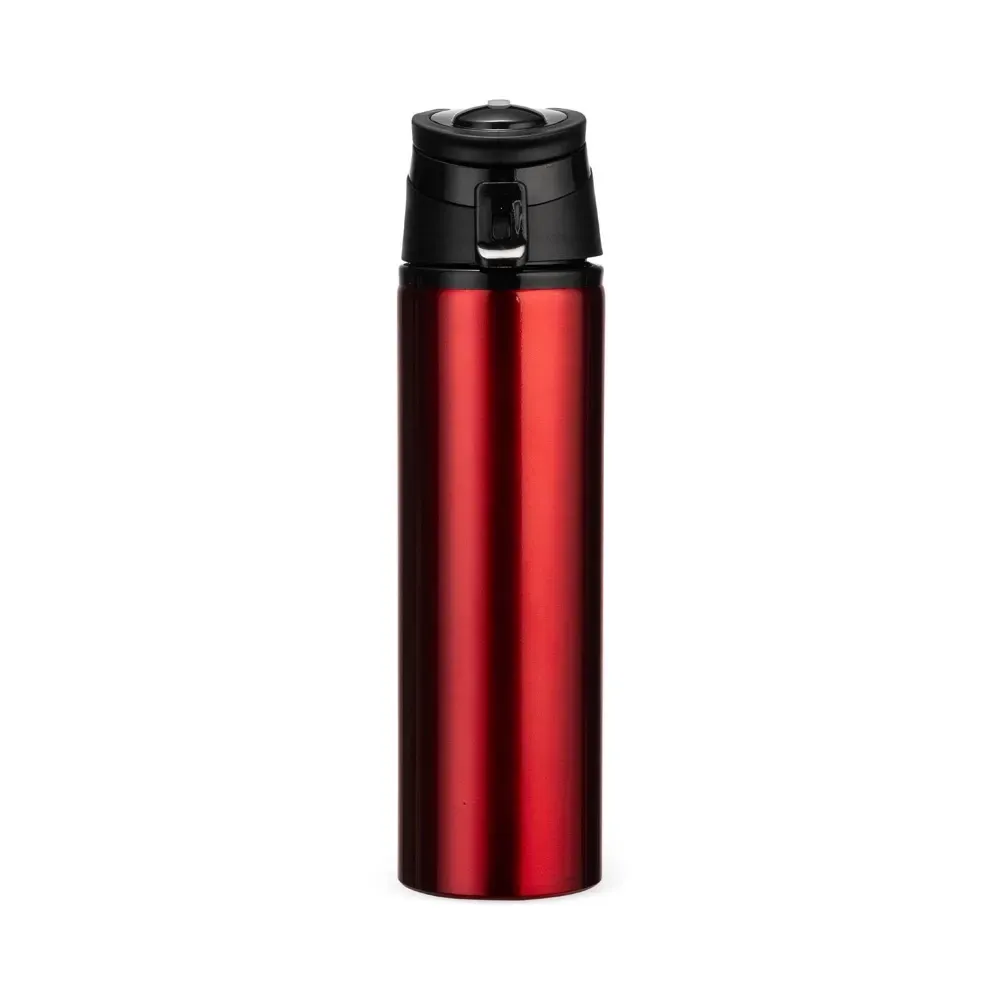 Squeeze de alumínio 650ml com alça retrátil vermelho