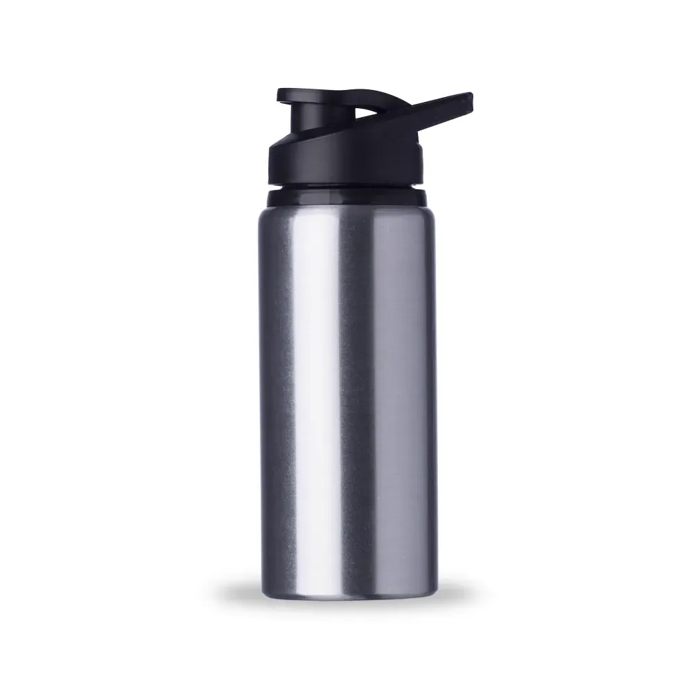 Squeeze de alumínio 650ml acabamento brilhante prata