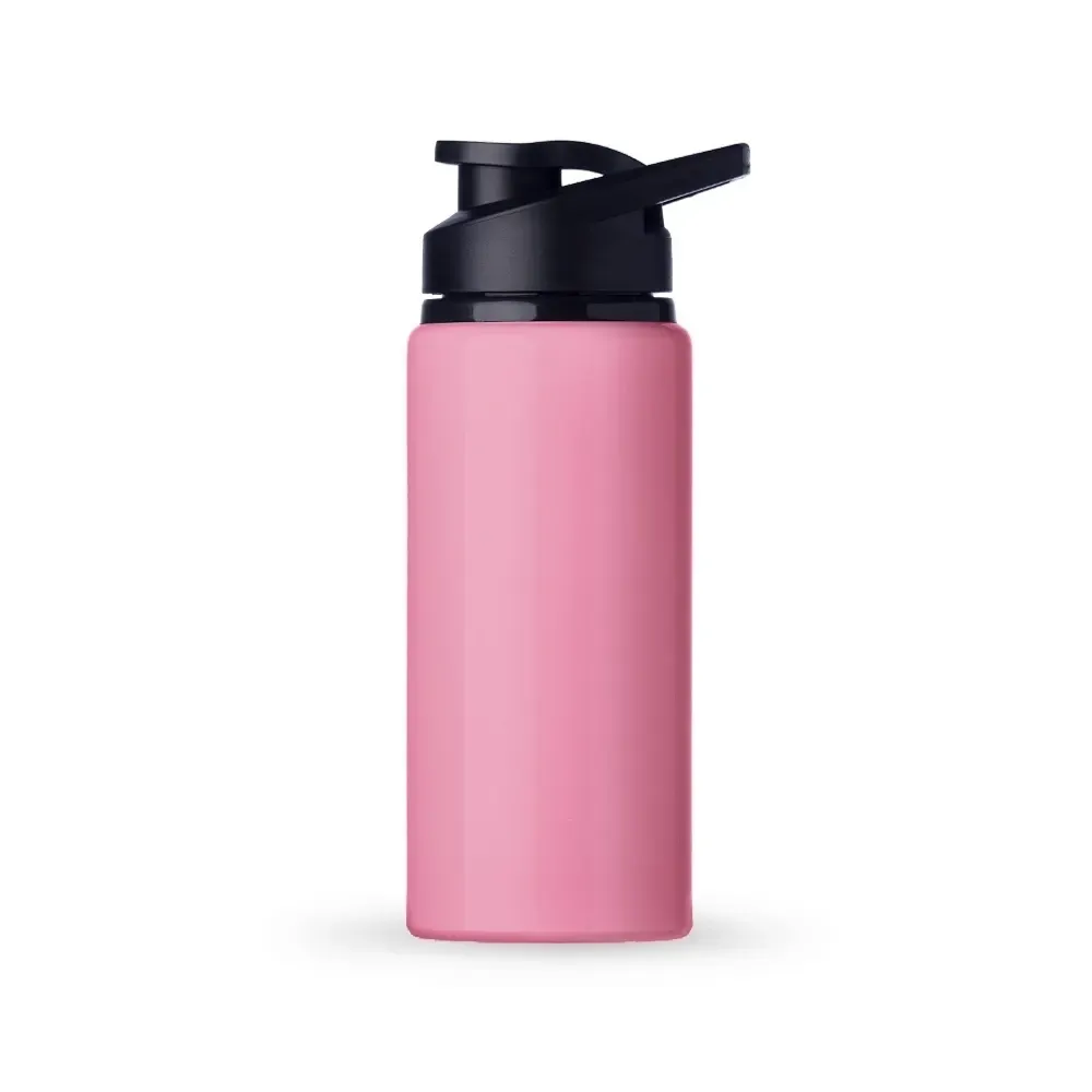 Squeeze de alumínio 650ml acabamento brilhante rosa claro