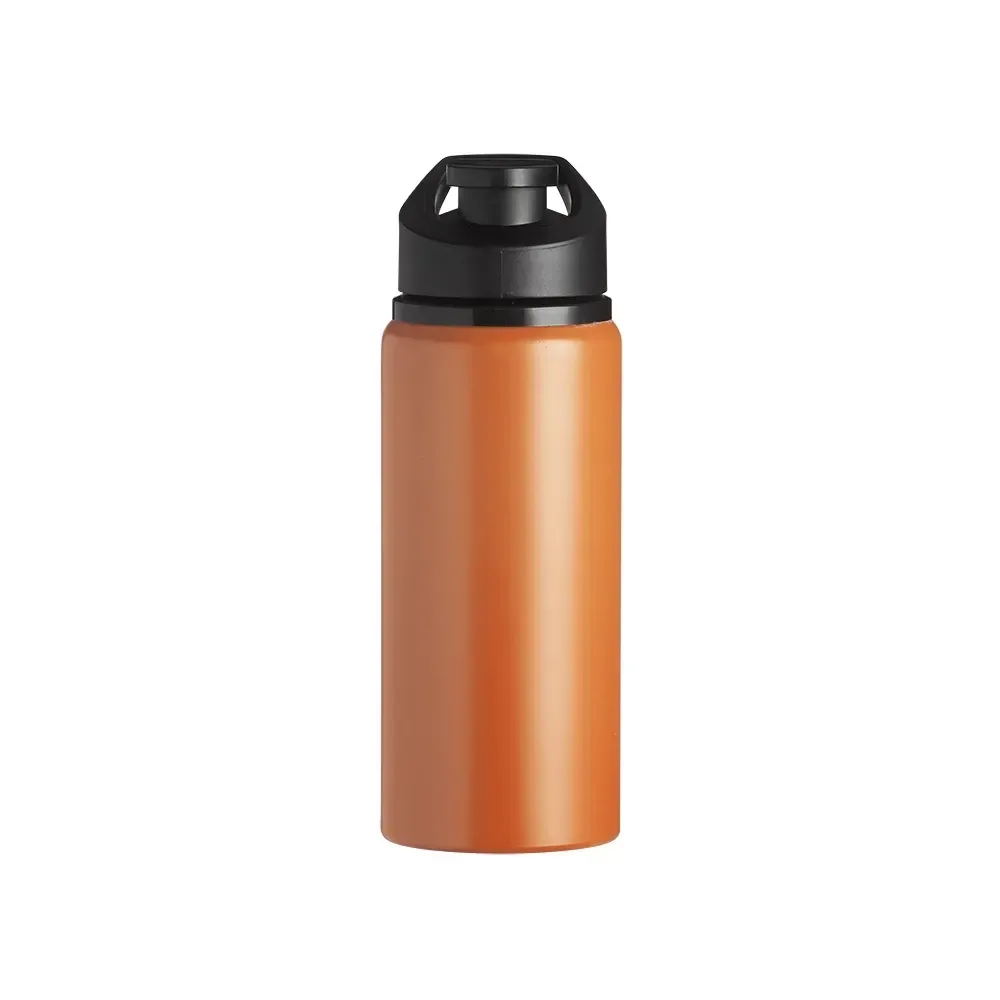 Squeeze de alumínio 650ml acabamento fosco leitoso laranja