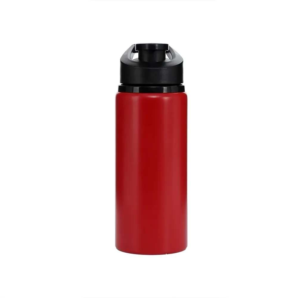 Squeeze de alumínio 650ml acabamento fosco leitoso vermelho