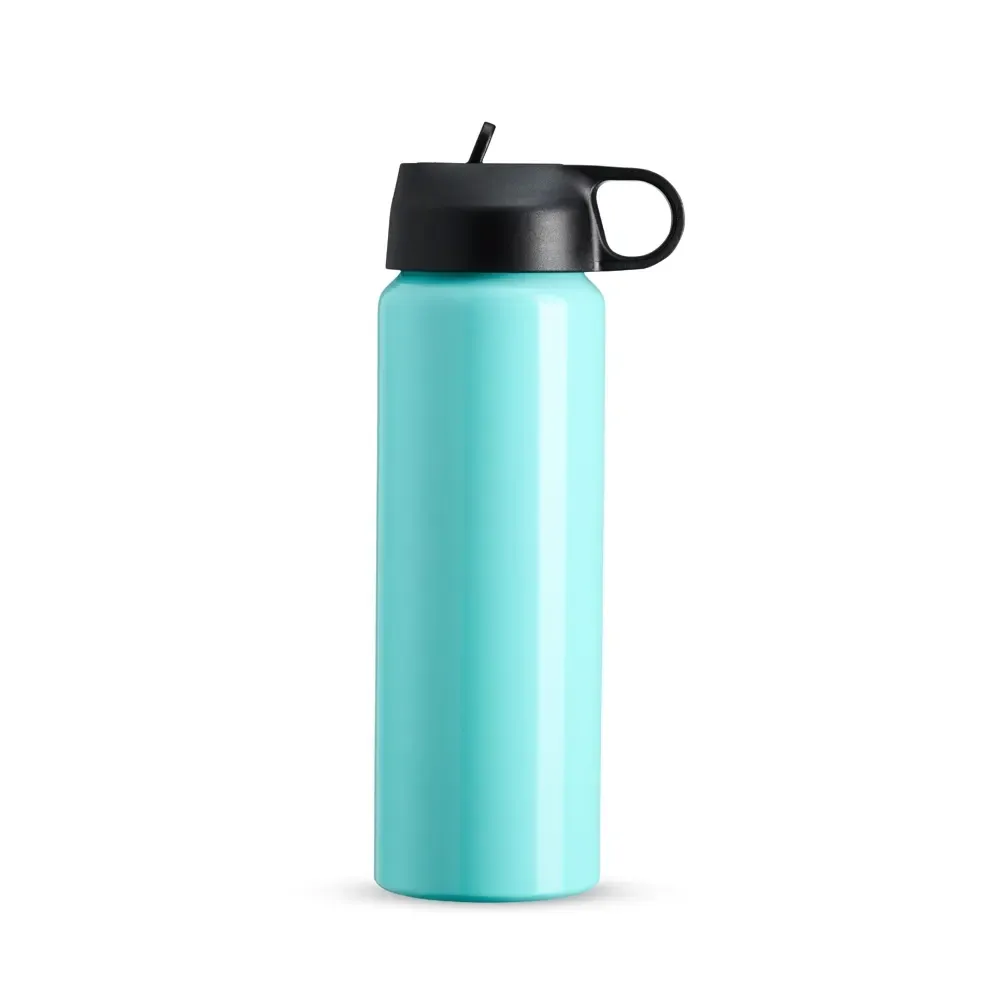 Squeeze alumínio personalizado 800ml com bico flip, azul claro