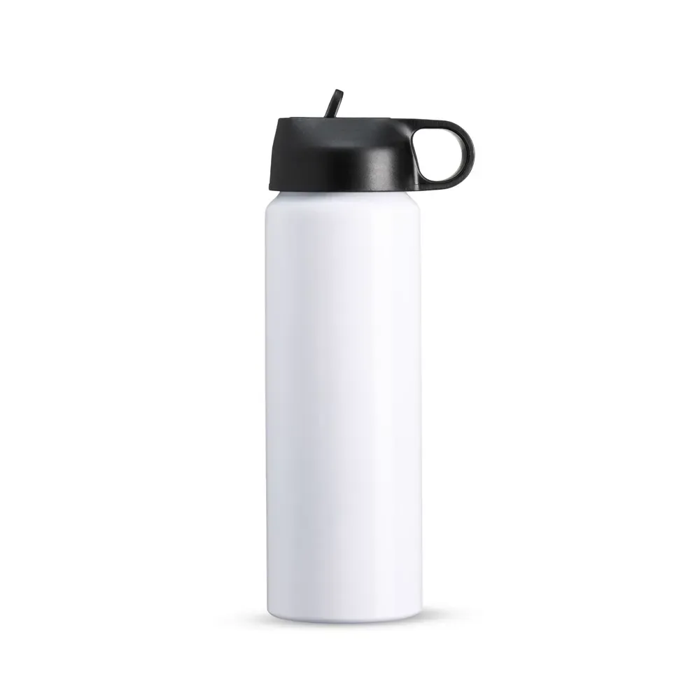Squeeze alumínio personalizado 800ml com bico flip, branco