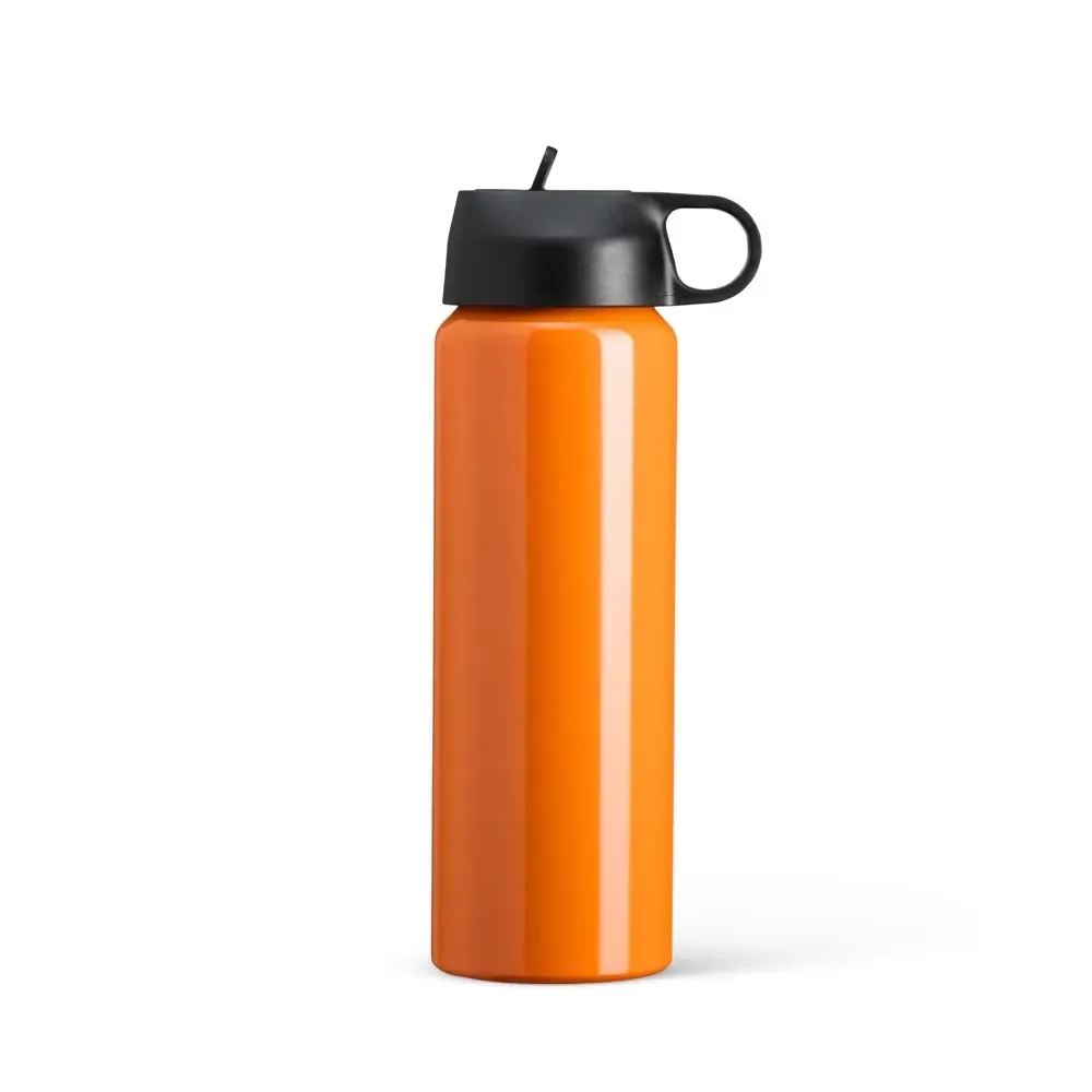 Squeeze alumínio personalizado 800ml com bico flip, laranja