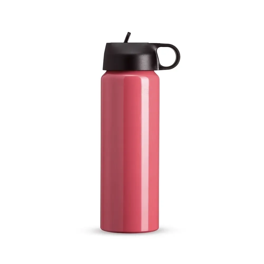 Squeeze alumínio personalizado 800ml com bico flip, rosa