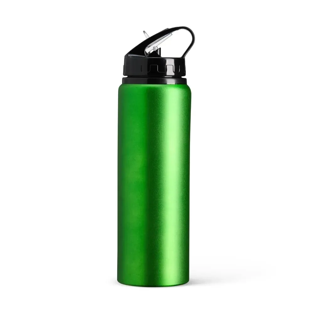 Squeeze alumínio personalizado 800ml com canudo removível, verde