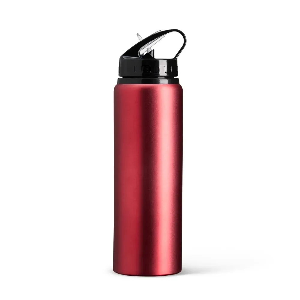 Squeeze alumínio personalizado 800ml com canudo removível, vermelho