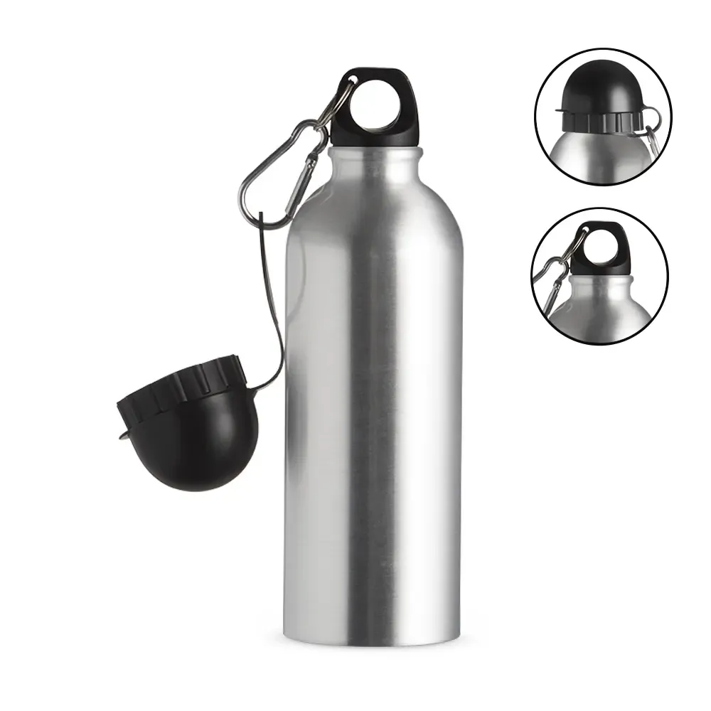 Squeeze alumínio sublimático personalizado 500ml, prata