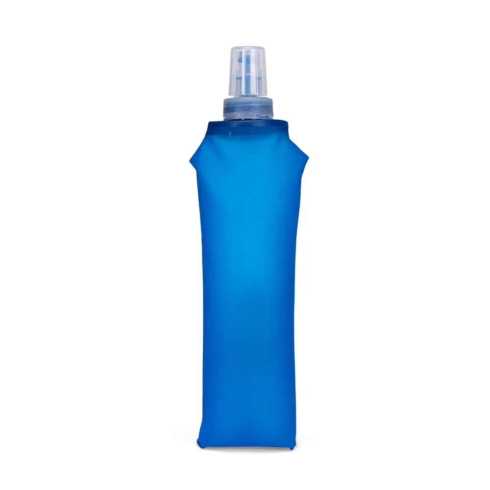 Squeeze dobrável TPU 500ml com protetor de encaixe azul