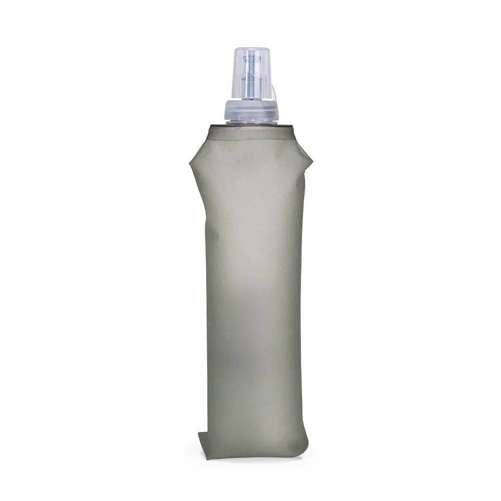 Squeeze dobrável TPU 500ml com protetor de encaixe cinza