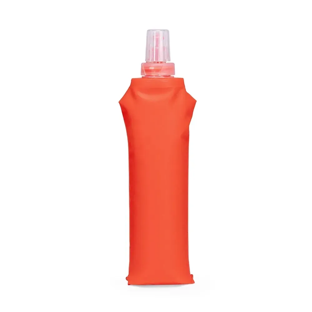 Squeeze dobrável TPU 500ml com protetor de encaixe vermelho