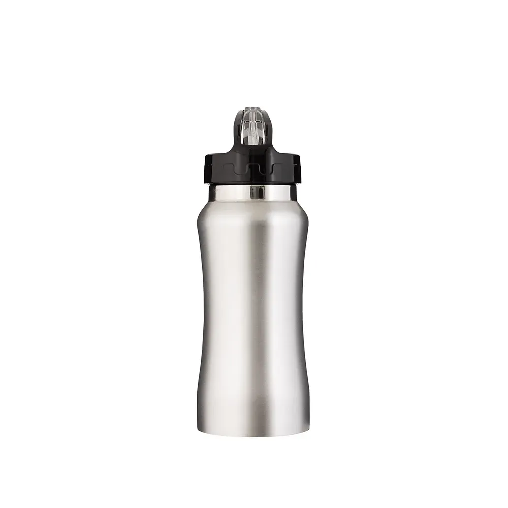Squeeze inox 500ml com mosquetão prata