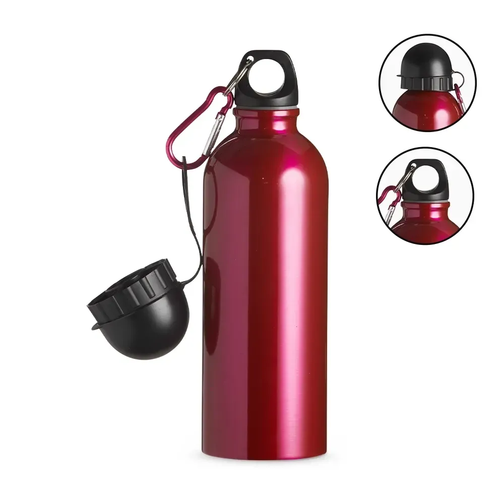 Squeeze inox personalizado 500ml pintura metalizada, rosa
