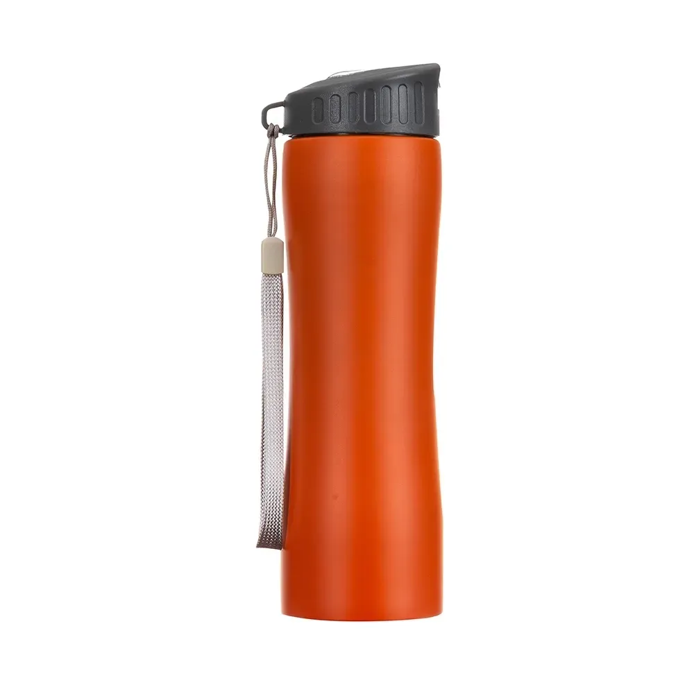 Squeeze inox personalizado 600ml, laranja