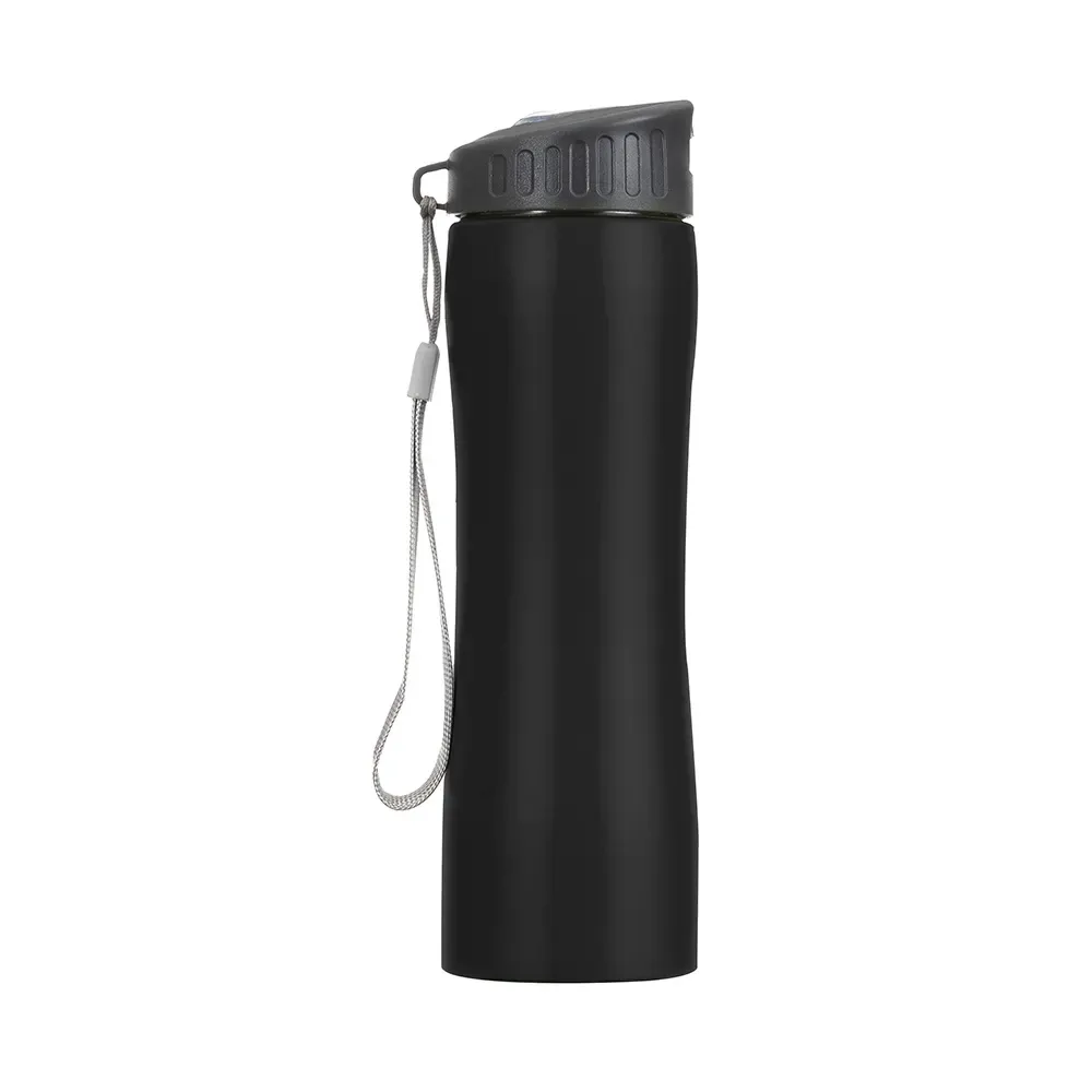 Squeeze inox personalizado 600ml, preto