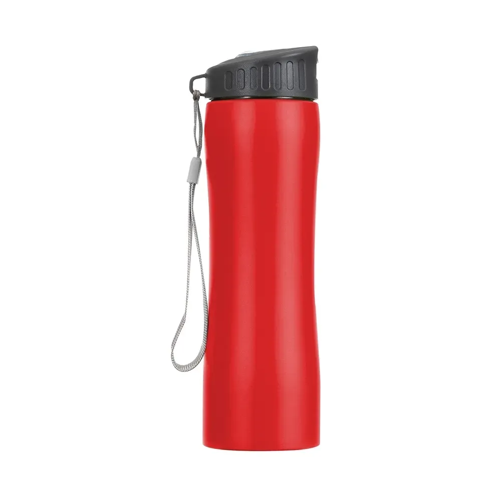 Squeeze inox personalizado 600ml, vermelho