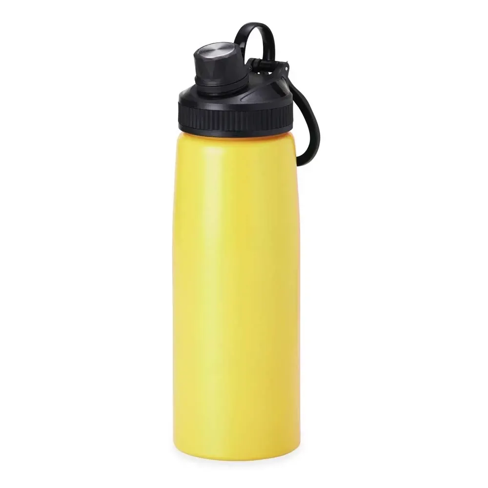 Squeeze inox personalizado 900ml, amarelo