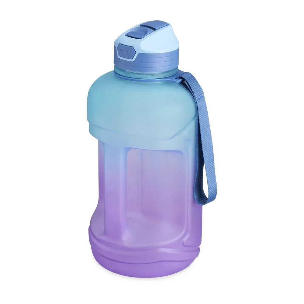 Squeeze PETG 2,2 litros com bico flip personalizado, azul
