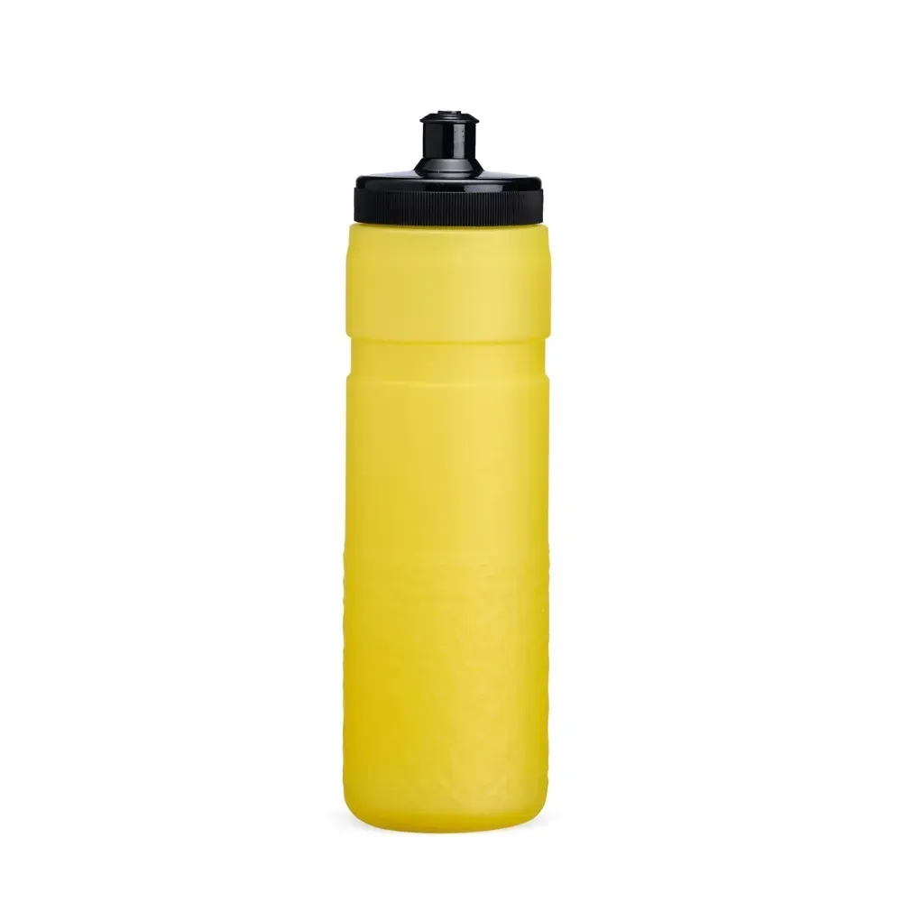 Squeeze PEVA parede dupla personalizado 500ml, amarelo com preto