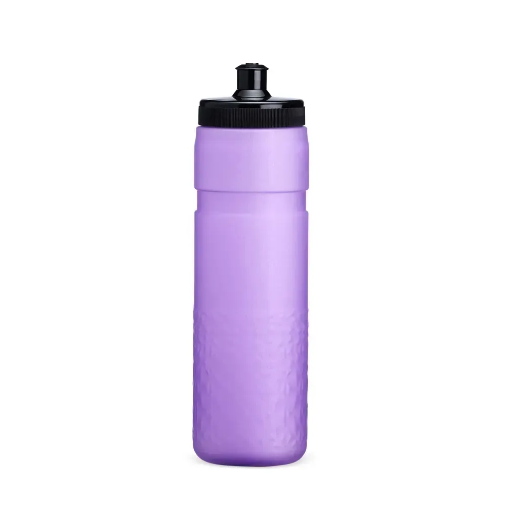 Squeeze PEVA parede dupla personalizado 500ml, lilás com preto