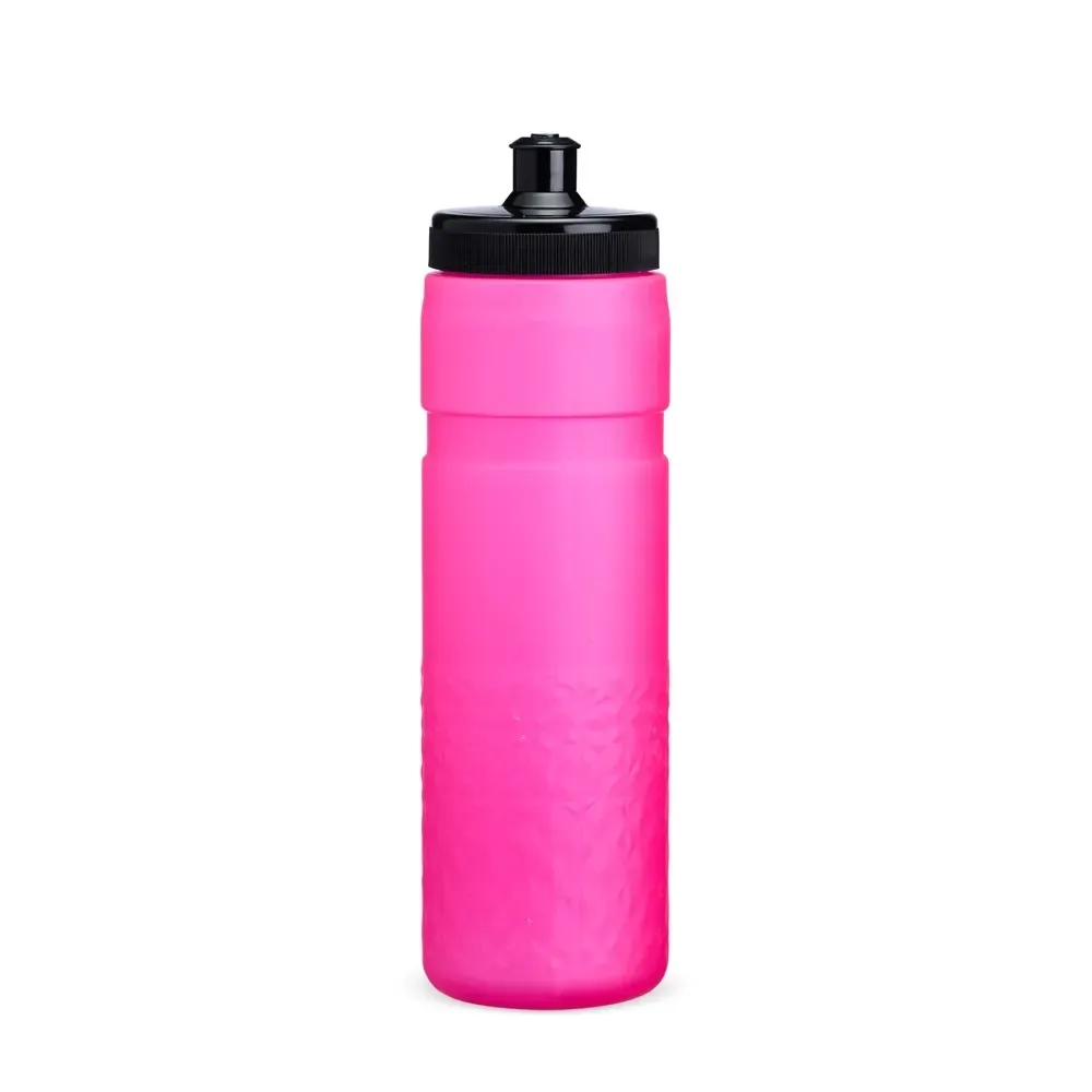 Squeeze PEVA parede dupla personalizado 500ml, rosa com preto