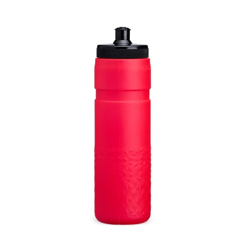 Squeeze PEVA parede dupla personalizado 500ml, vermelho com preto