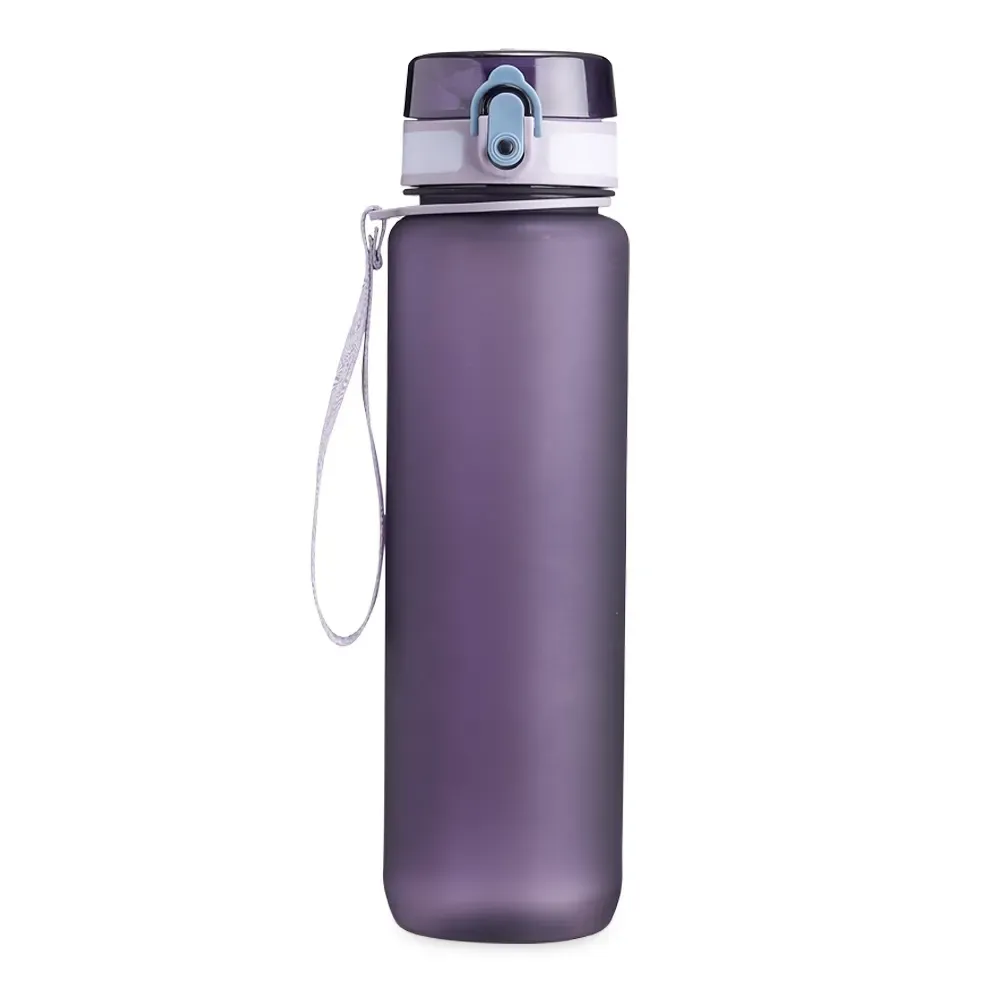 Squeeze plástico personalizado 1 litro com acionamento automático, roxo