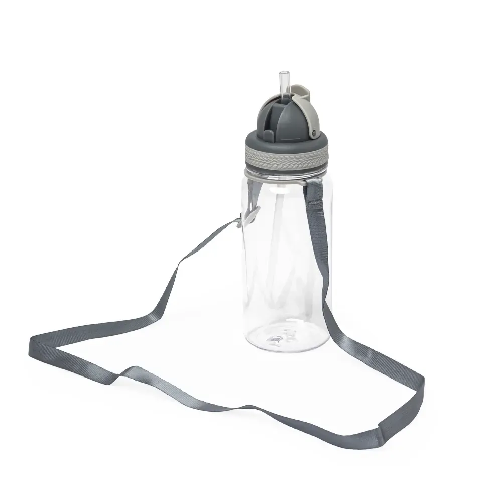 Mini squeeze plástico personalizado 420ml, cinza