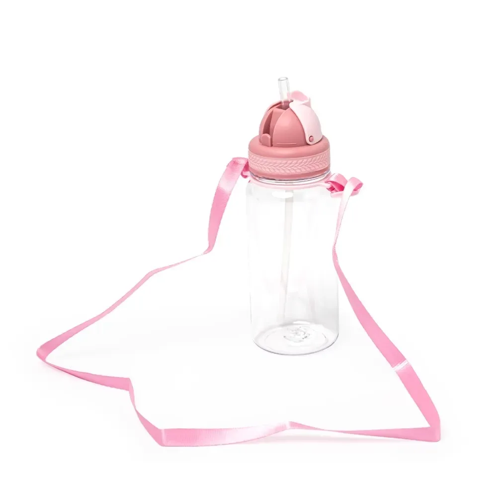 Mini squeeze plástico personalizado 420ml, rosa