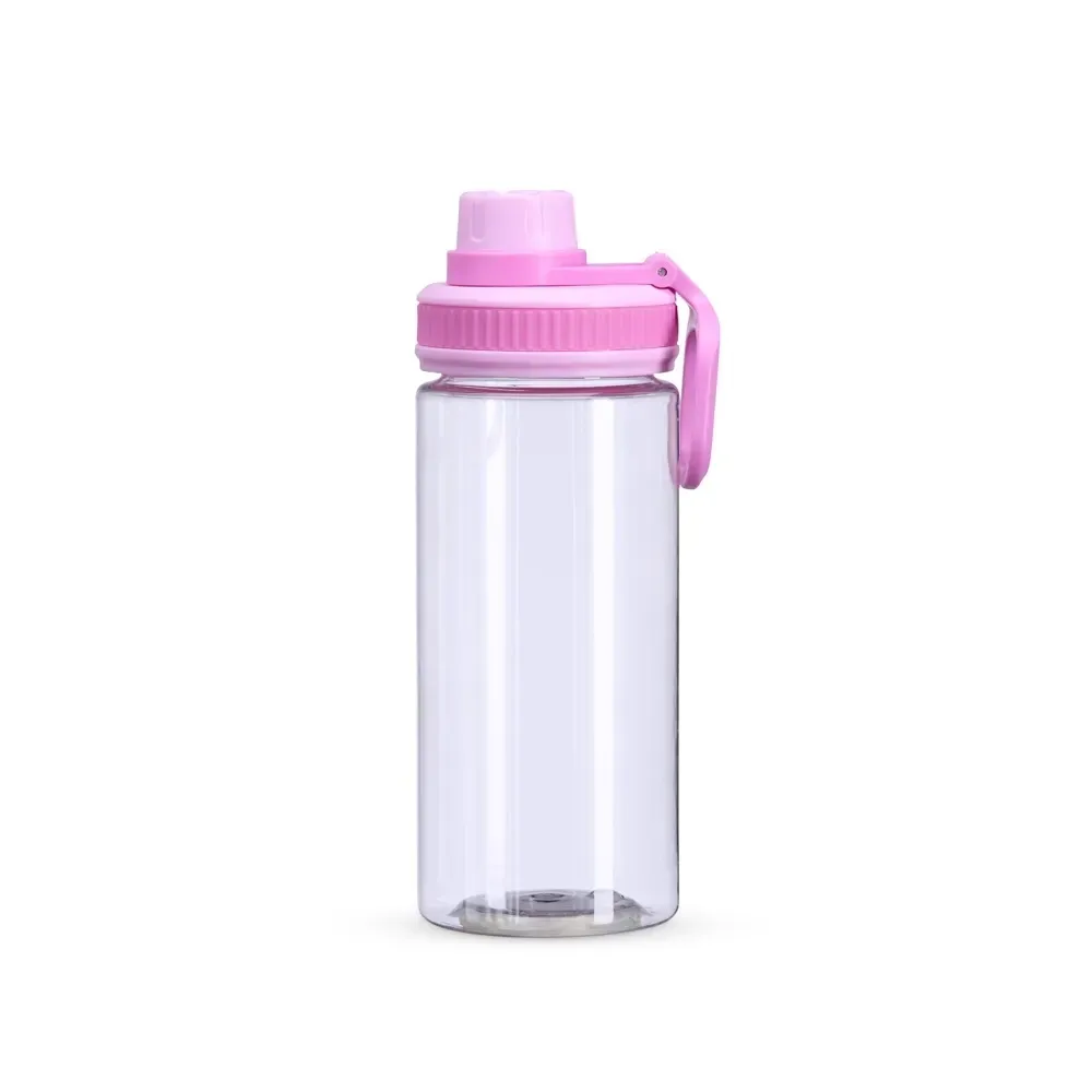 Squeeze plástico personalizado 500ml com alça, rosa