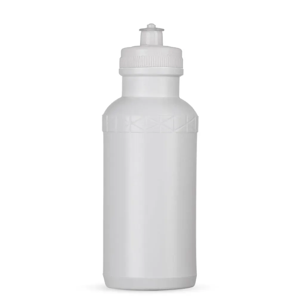 Squeeze plástico 500ml corpo branco com tampa branca