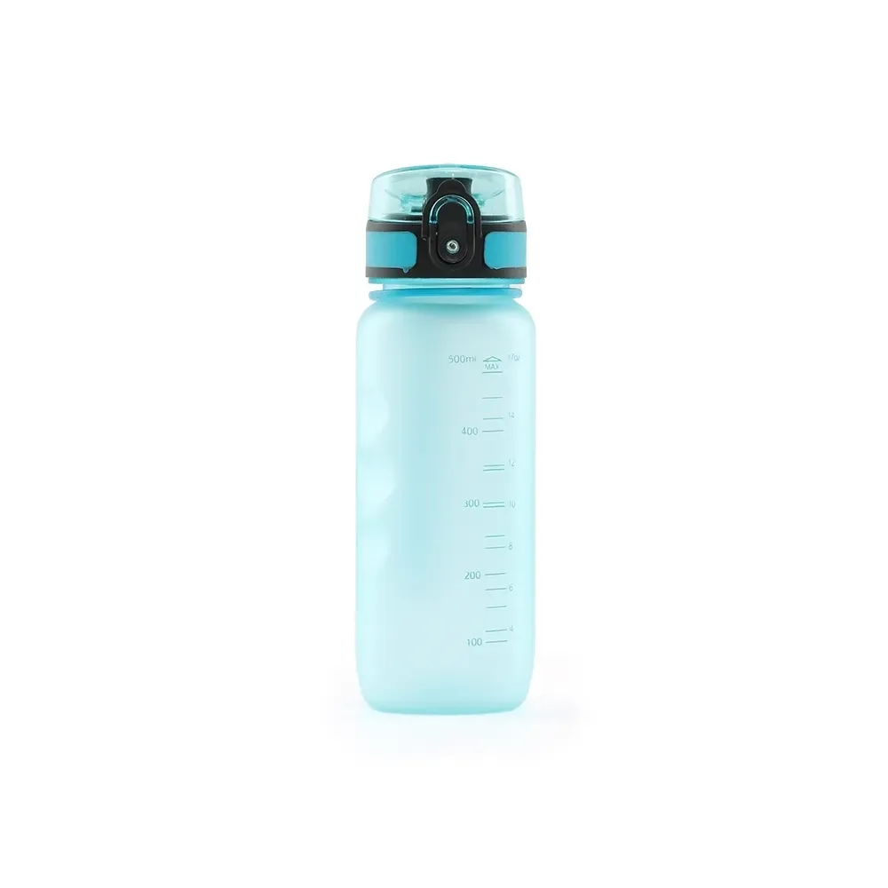 Squeeze plástico 550ml com ranhuras texturizadas azul claro