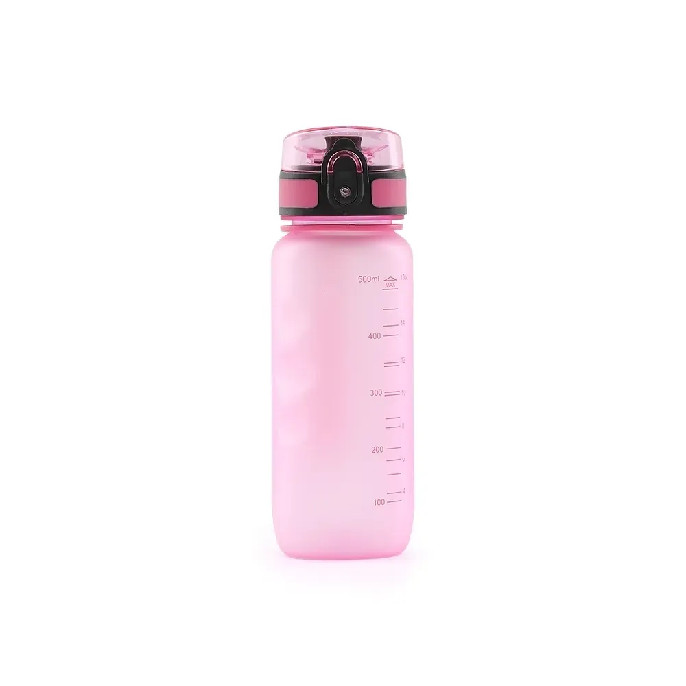 Squeeze plástico 550ml com ranhuras texturizadas rosa