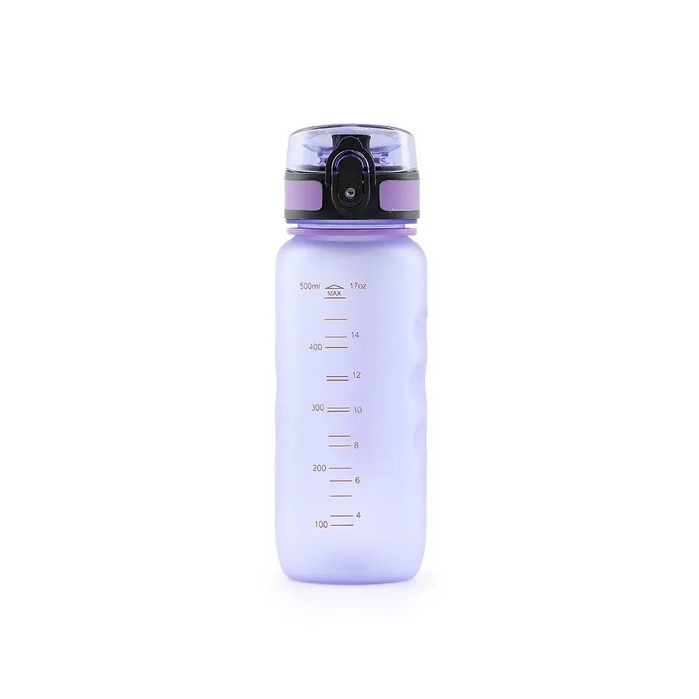 Squeeze plástico 550ml com ranhuras texturizadas roxo
